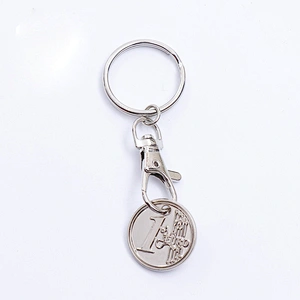 Custom Metal  Euro  Coin Keychain Shopping Trolley Coin /promotion Gifts  Keychain