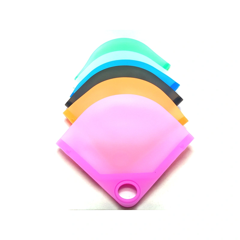 Custom logo portable 100% silicone Food grade  storage bags reusable  KN95 Mask cosmetic silicone bags