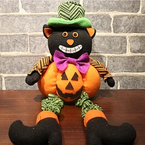 Halloween pumpkin doll window display Hotel decorations pumpkin doll Pumpkin Witch Halloween party display