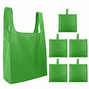 Promotional gift oxford fabric waterproof environmental storage portable folding bag vest shopping bag