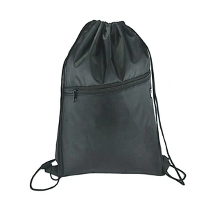 Lock rope polyester waterproof bag custom sports backpack with drawstring laundry bag