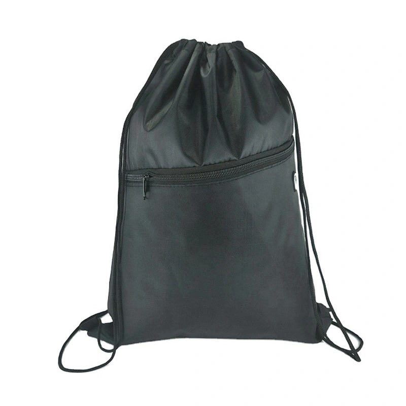 Lock rope polyester waterproof bag custom sports backpack with drawstring laundry bag