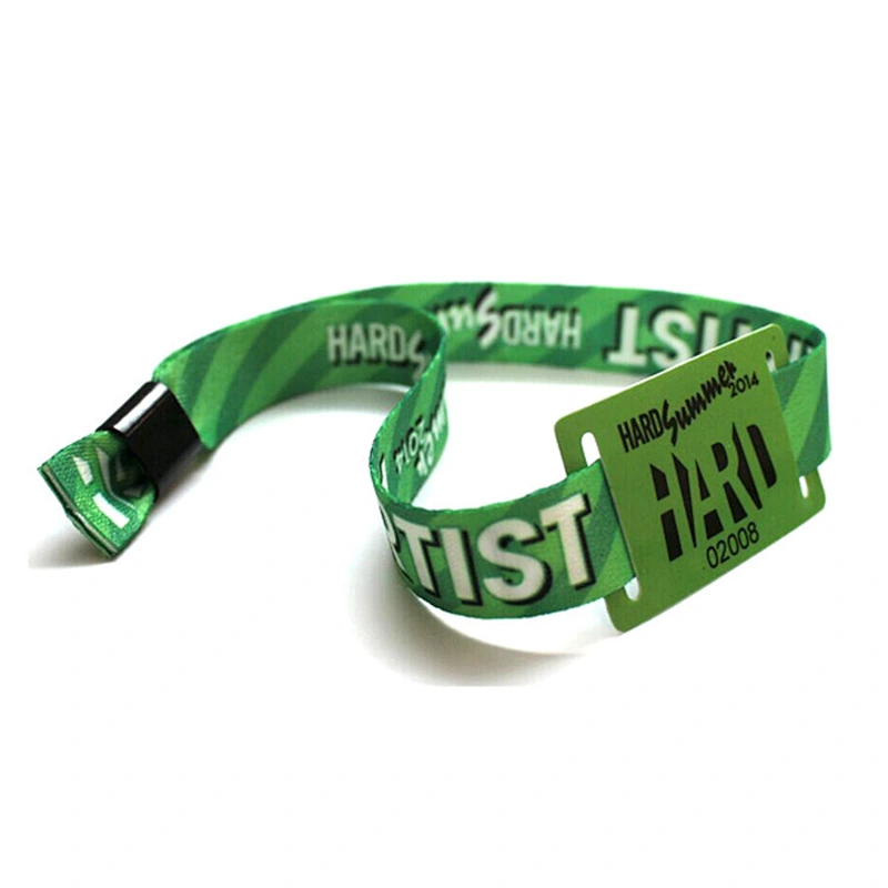 Full color printing dye sublimation fabric QR code wristband Concert amusement park wristbands