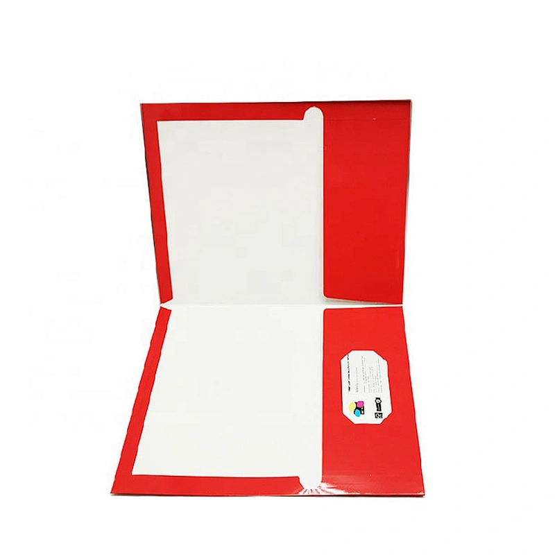 High quality custom logo Double-sided paper report folder A4 advertising promotion folder