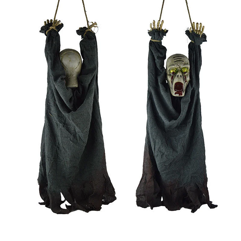 Custom Terror chamber props zombie Halloween promotion decorations  scene layout hanging ghost tied hand  ghost