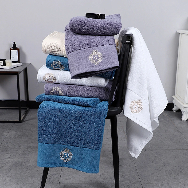 High Quality custom logo Five-star hotel towel cotton bath wash hair household cotton absorbent towels