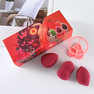 Wholesales custom Promotional gifts colorful super soft microfiber makeup sponge sets