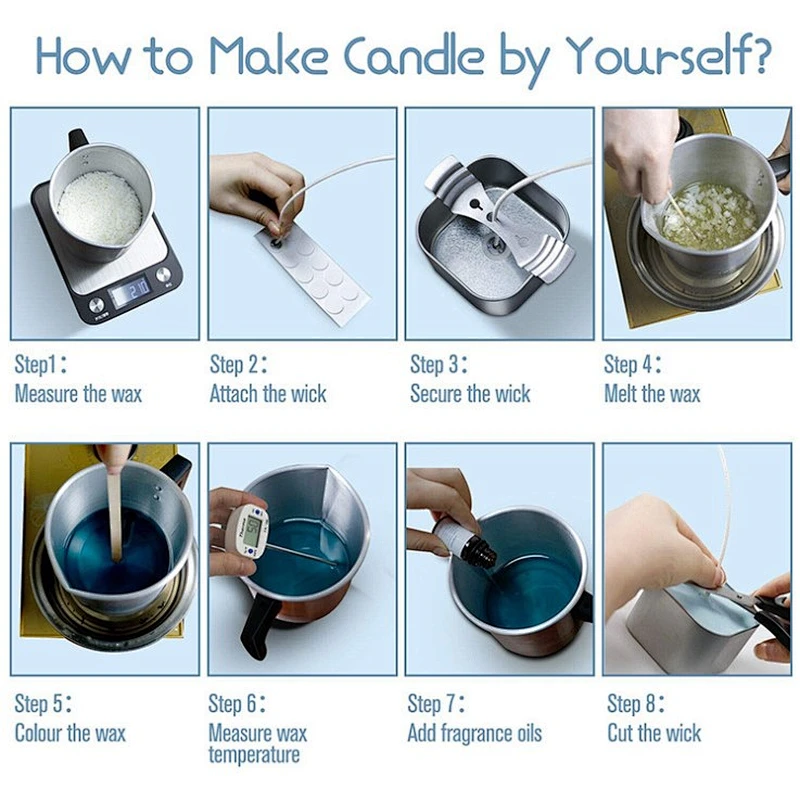 2021 Natural Fragrance DIY Scented Candle Making Kit 12-in-1 Home Candle DIY Set Soy Wax Making Set
