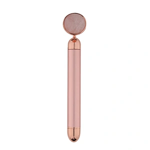 custom High Quality natural jade head 24k Gold Skin Care Face Massager jade stone electric Massager Roller