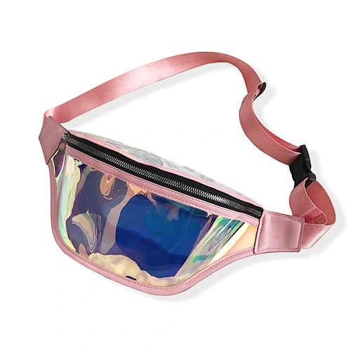 New Multi Function Outdoor Transparent Sheer Laser Running Custom Sport crossbody Waterproof Waist Bag