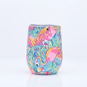 Double Wall Egg Shape Stainless Steel 304 mugs with Lid Vacuum Insulated SS304 Drinking Sippy Tumbler