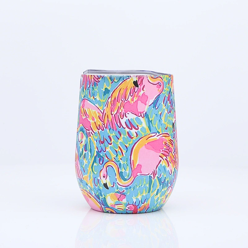 Double Wall Egg Shape Stainless Steel 304 mugs with Lid Vacuum Insulated SS304 Drinking Sippy Tumbler
