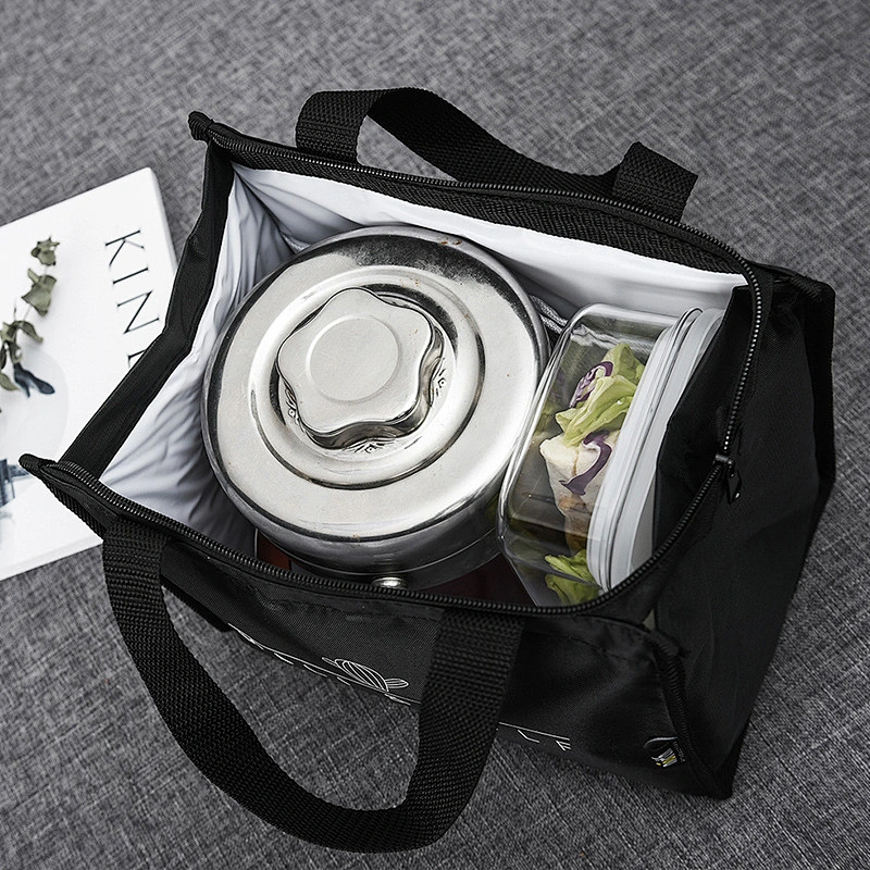 Non-woven picnic aluminum foil zipper insulation handbag food preservation takeout waterproof bag custom insulation bag