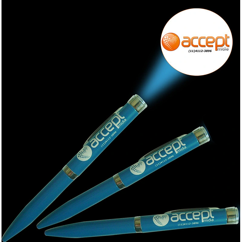 Customized LOGO projection pen laser projection ballpoint pen LED advertising projection lamp