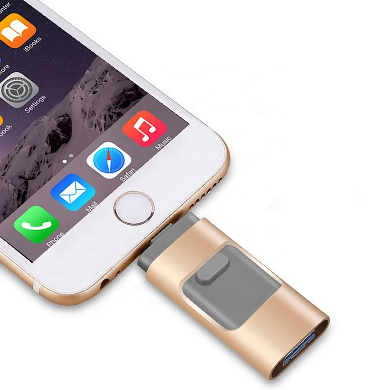 Custom LOGO high quality 3-in-1 cellphone USB fast flash drive 8GB/16GB/32GB/64GB/128GB/256GB novelty usb flash drive 3.0