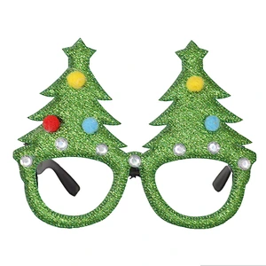 Custom Wholesale decoration  christmas glasses cute santa christmas glasses christmas gifts