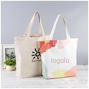 High quality Tote bags customizable printed cotton canvas fashion  natural cotton tote bag for women shopping