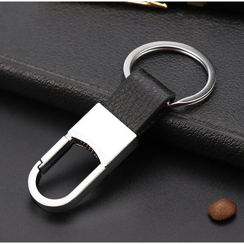 Wholesale High Quality custom gift logo Creative car pendant men metal leather key chain
