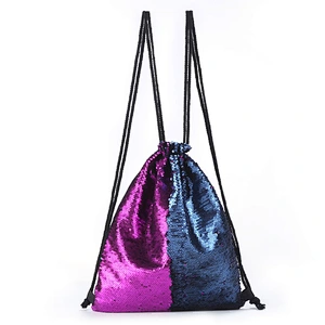 Fashion 2021 New Customized  Mermaid Sequins Backpacks for Ladies Colorful Outdoor Sequins Drawstring Bags
