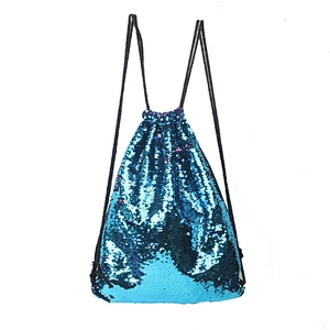 Fashion 2021 New Customized  Mermaid Sequins Backpacks for Ladies Colorful Outdoor Sequins Drawstring Bags