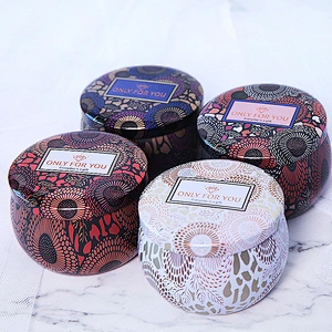 Luxury Wholesale Empty   tinplate Candle jar Custom Logo High Quality wedding decoration candle Jar