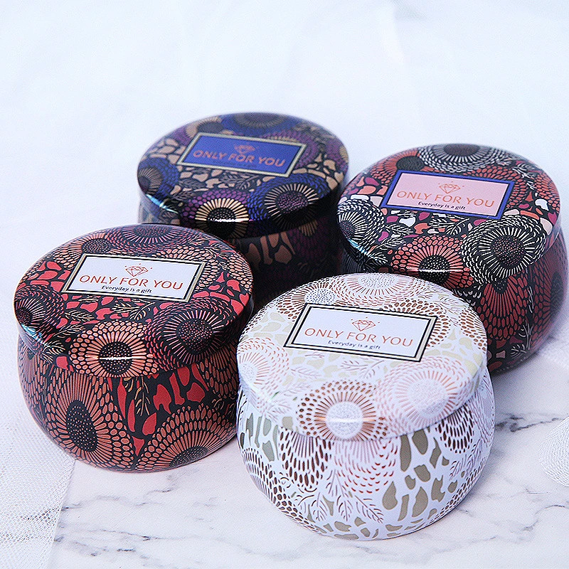 Luxury Wholesale Empty   tinplate Candle jar Custom Logo High Quality wedding decoration candle Jar