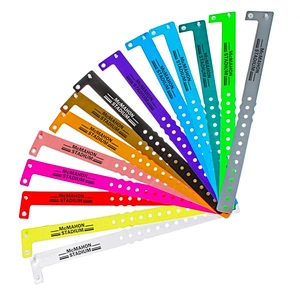Hot sale high quality Promotional adjustable PVC Wristbands disposable Custom Logo adult and kid  Wristbands