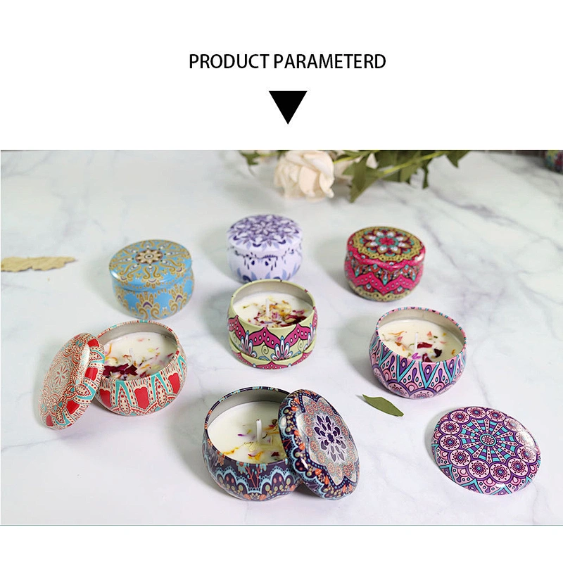 New Design Luxury Tinplate Candle Jar with Lid for Scented Candle Metal Jar Empty Candle Container Holder