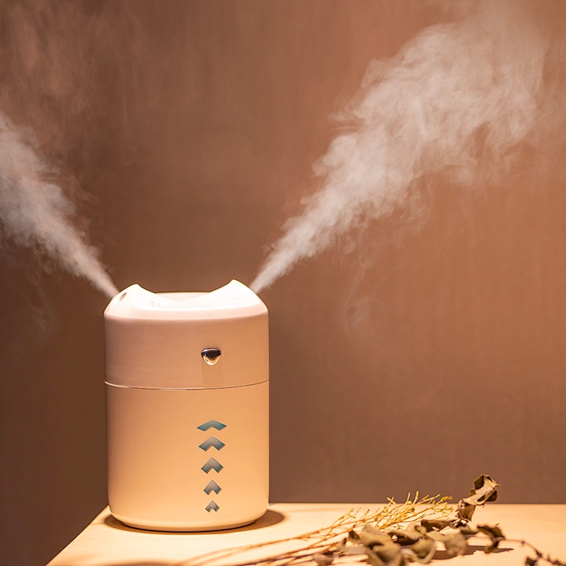 2020 hot sale High quality Double spray portable 400ml air humidifier usb rechargeable home air mist humidifier