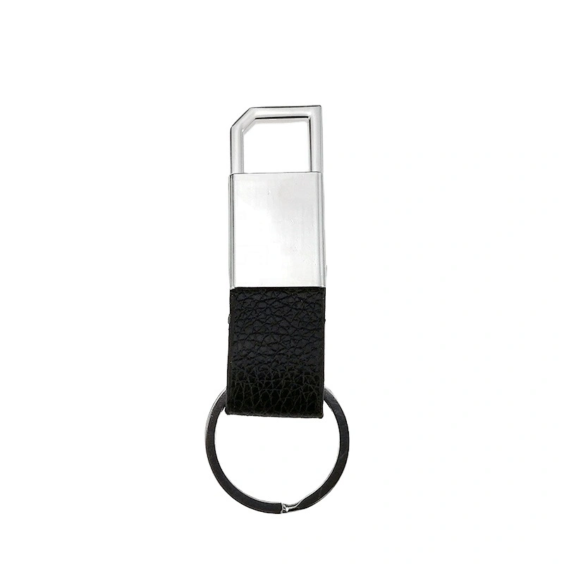 Top Sales High Quality luxury custom blank metal and leather car keychain key  promotional gift keychain