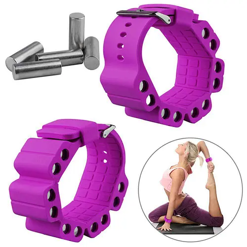 High Quality Custom logo Silicone  Ankle Wrist Strength Training Adjustable Fitness promotion gift  yoga Wristband
