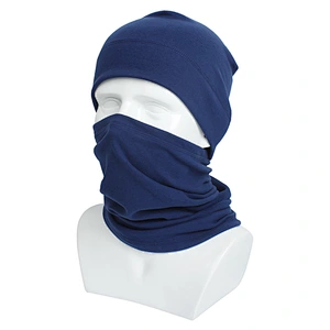 Custom popular logo printed promotional  fleece neck warmer scarf whit hat set outdoors sport scarf