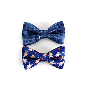 Custom OEM Sublimation printing Classical Handmade Pet Dog Bowtie for small medium dogs pattern Dog Bowtie