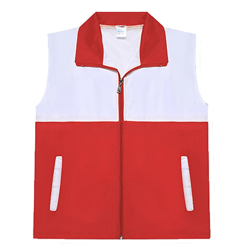 Wholesale Custom Colorful  Work Volunteer Activity Vests Adult Breathable Zipper Uniform Workwear Vests