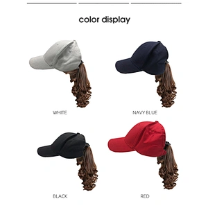 Custom LOGO high quality female adjustable  outdoor sports Ponytail Baseball Hat