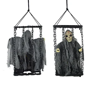 Halloween supplies sound shake cage ghost haunted outdoor house bar decoration props scary horror toys