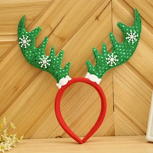 New design christmas party decoration cute antler christmas headband high quality christmas  decoration headband