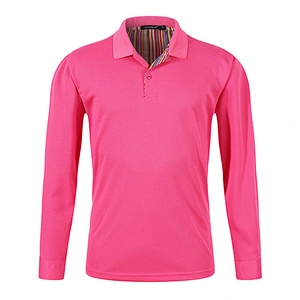 2020 New Autumn Customized blank Polyester / Cotton Knitted Men Casual long Sleeve polo T-shirts