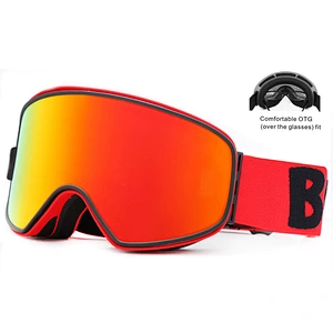 Outdoor Double-Layer Spherical Lenses Custom Logo UV Protection Anti Fog Snow Goggles Magnetic Ski Goggles