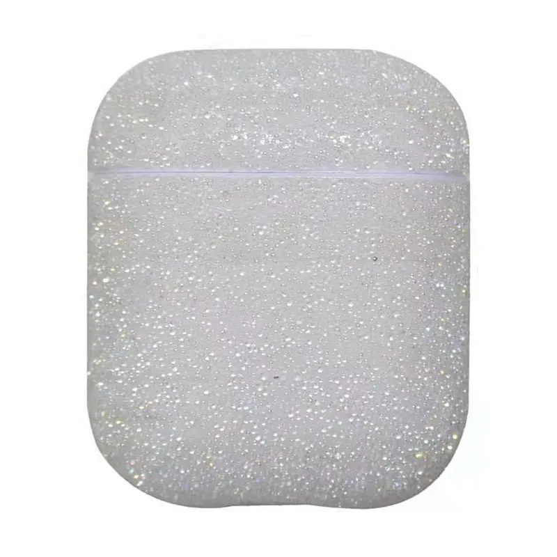 Luxury shinny bling bling resin airpods protective case airpod protector women  crystal anti-lost cover airpods charger