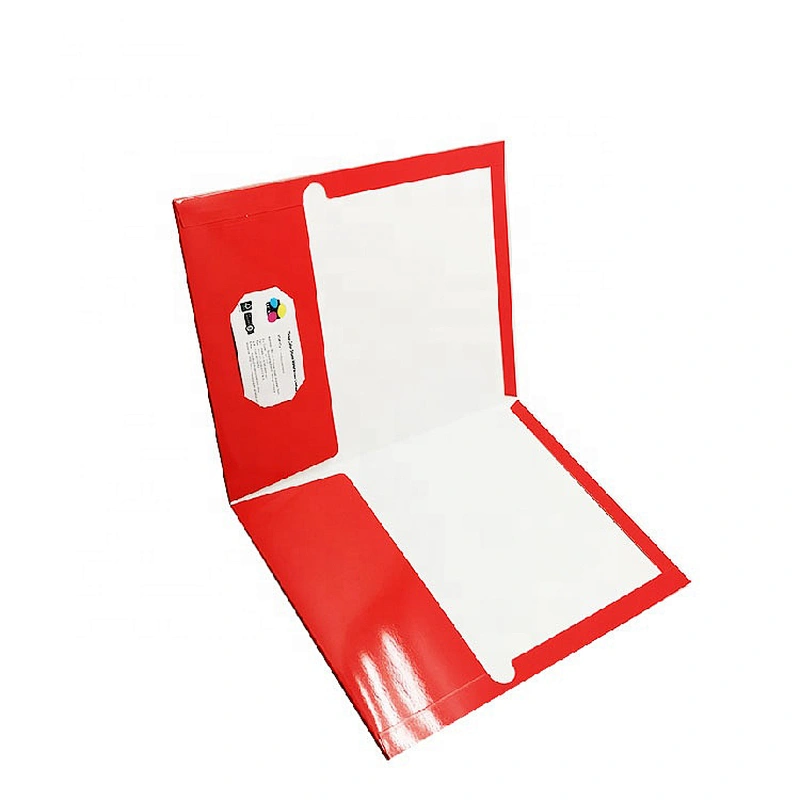 High quality custom logo Double-sided paper report folder A4 advertising promotion folder