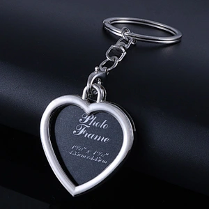 Hot sale custom Business Gift Photo Frame Shape Metal Alloy Keychain