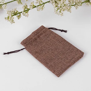 Custom cotton linen bundle pocket size LOGO customized fashion simple daily necessities bags drawstring bag