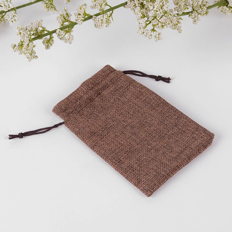 Custom cotton linen bundle pocket size LOGO customized fashion simple daily necessities bags drawstring bag