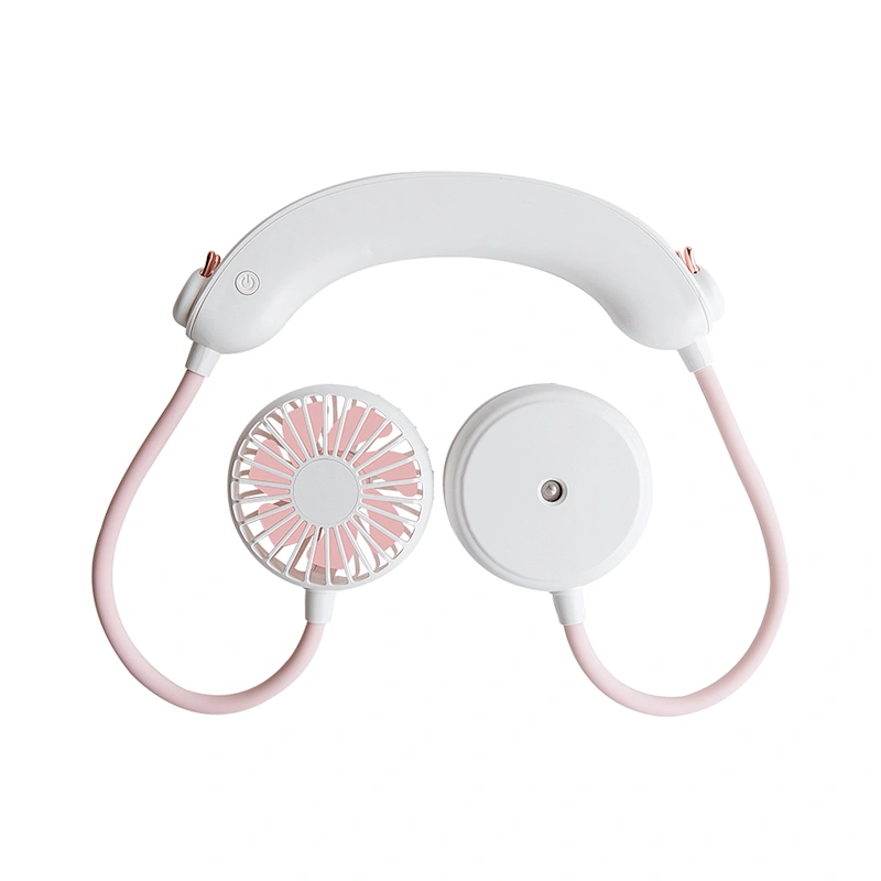2020 hot sale Rechargeable Battery Operated Neck Fan Portable Fan ,Hand Free Small  With Humidifier  fan