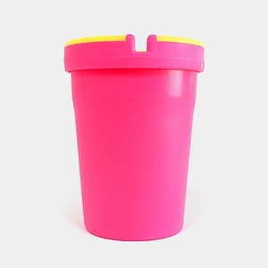 Promotion gift for new ABS Ashtray  color fluorescent trash can Smokeless Easy Clean  Ashtray