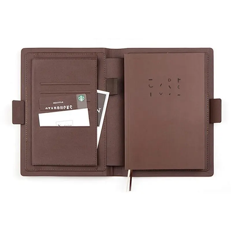 Fashion custom logo printing hot stamping embossing process innovation notepad business Multi function loose leaf notebook set