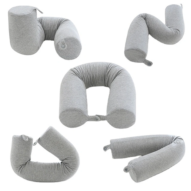 Memory cotton twist pillow bend bone u-shaped multi-functional pillow universal cylindrical neck pillow