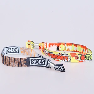 High quality festival  custom  one-off polyester fabric wristband