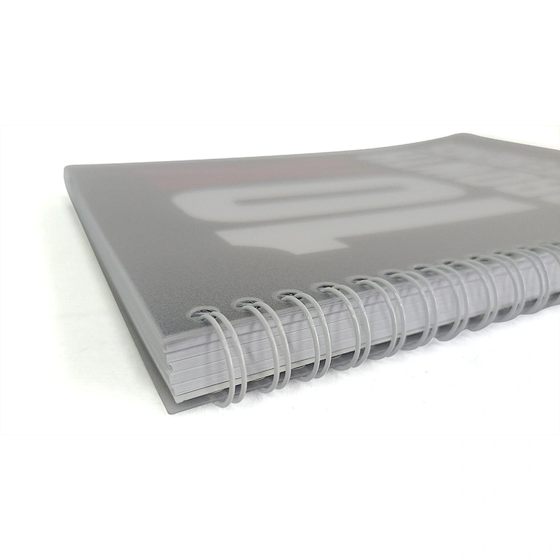 Hot sale 2021  transparent pvc cover A5 spiral Notebook  Custom  brand promotion business loose leaf notebook